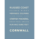 Rugged Coast Cornwall Typographic Print-SeaKisses