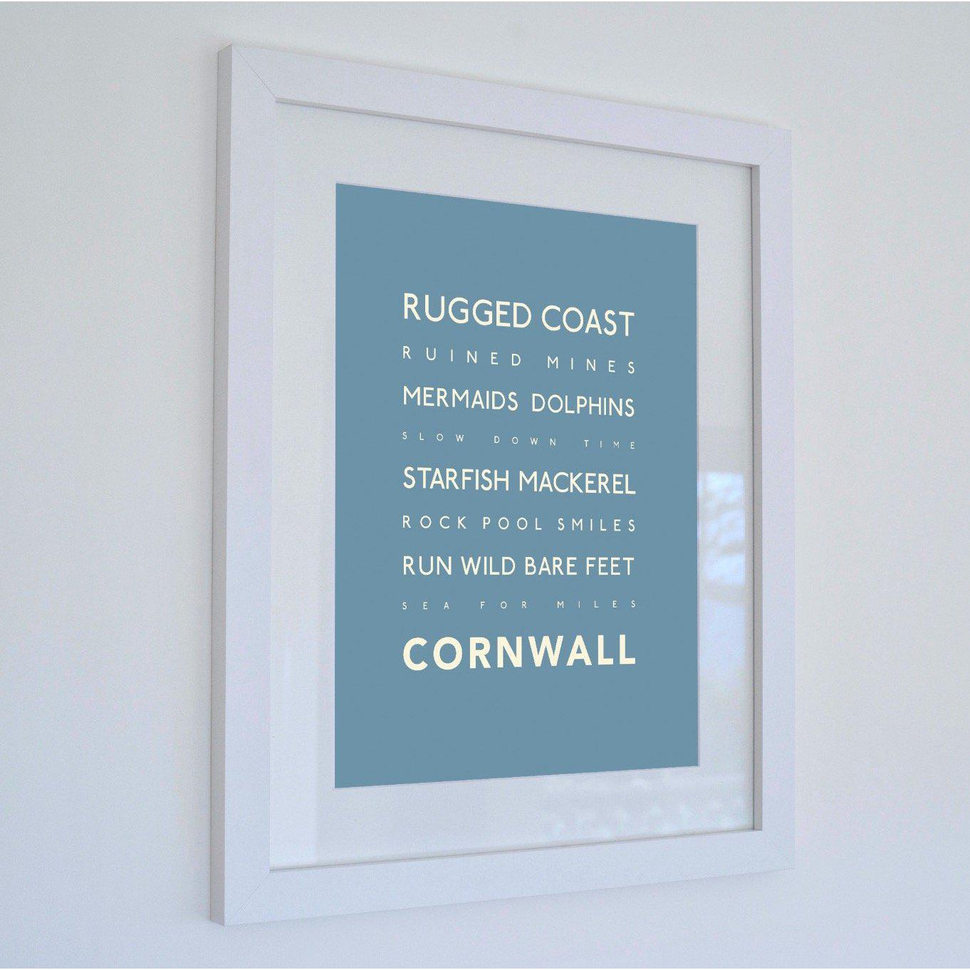 Rugged Coast Cornwall Typographic Print-SeaKisses