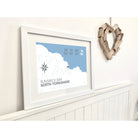 Runswick Bay Coastal Map Print-SeaKisses