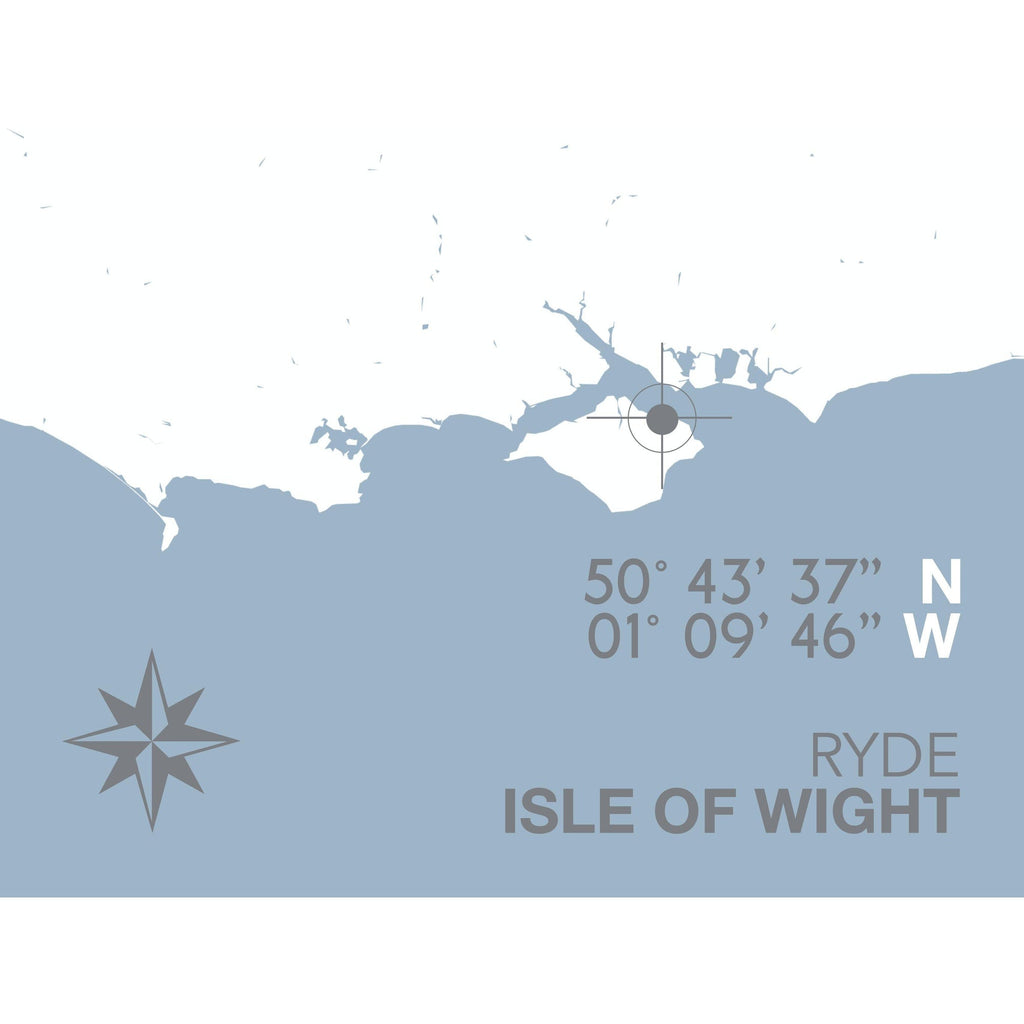 Ryde Map Travel Print- Coastal Wall Art /Poster-SeaKisses