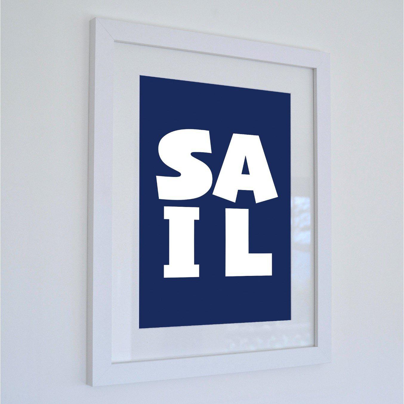 SAIL - Typographic Print-SeaKisses