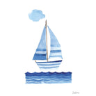 Sailing Boat Watercolour Print-SeaKisses