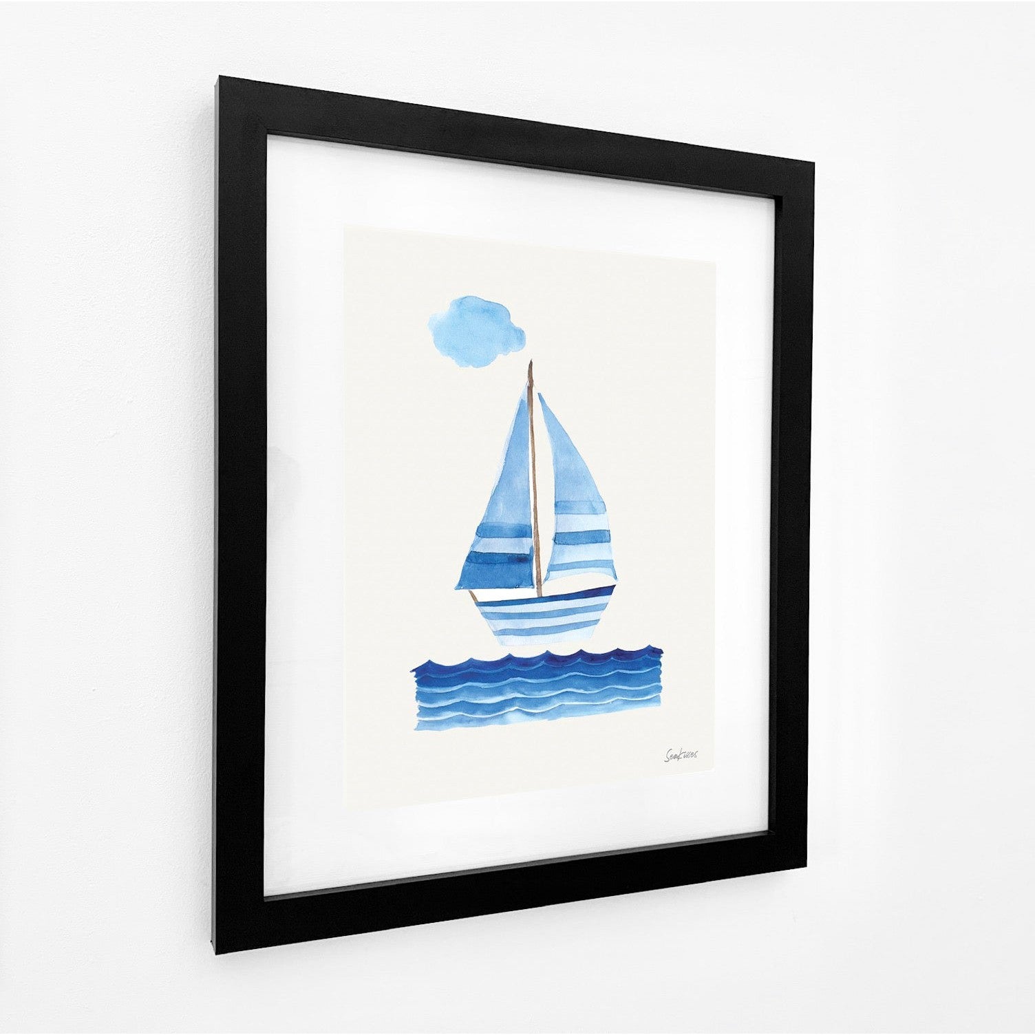 Sailing Boat Watercolour Print-SeaKisses