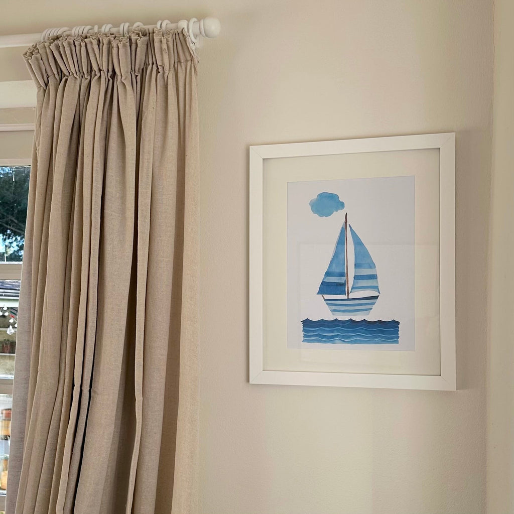 Sailing Boat Watercolour Print-SeaKisses