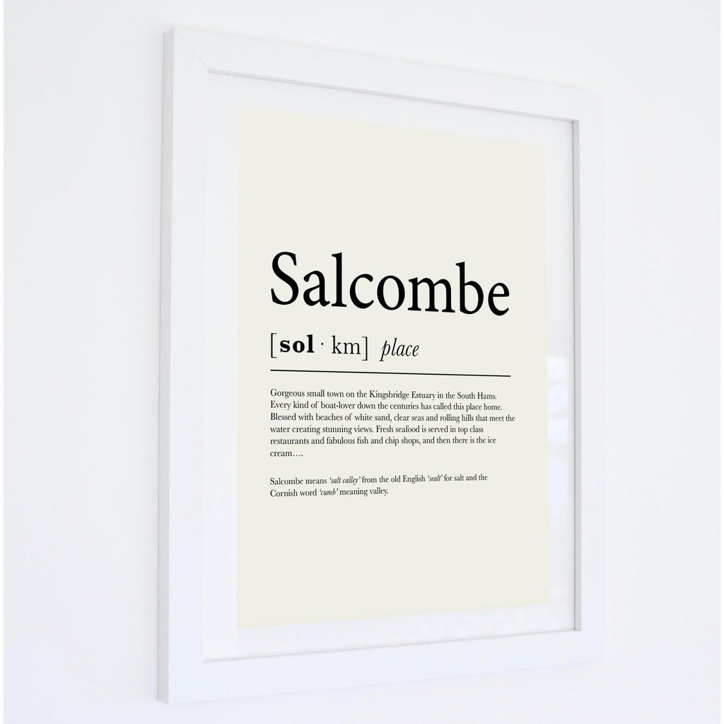 Salcombe Definition Typographic Print-SeaKisses