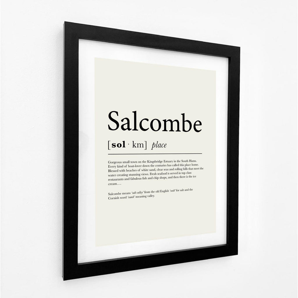 Salcombe Definition Typographic Print-SeaKisses