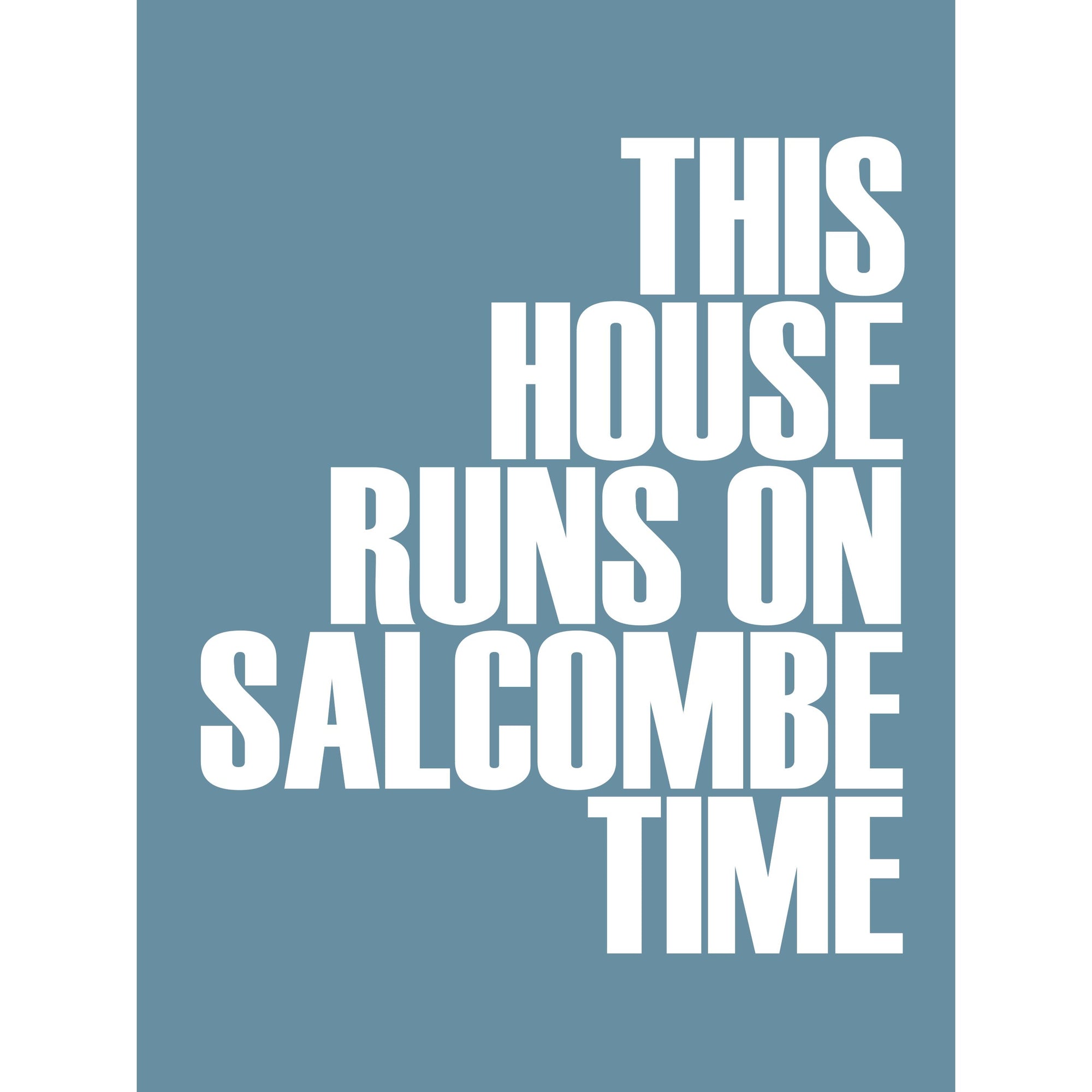 Salcombe Time Typographic Print-SeaKisses