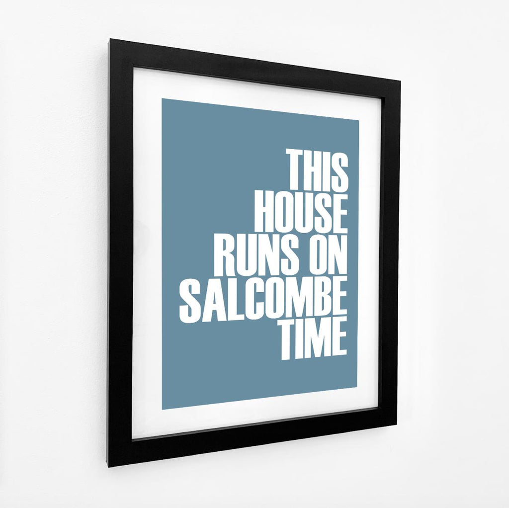 Salcombe Time Typographic Print-SeaKisses