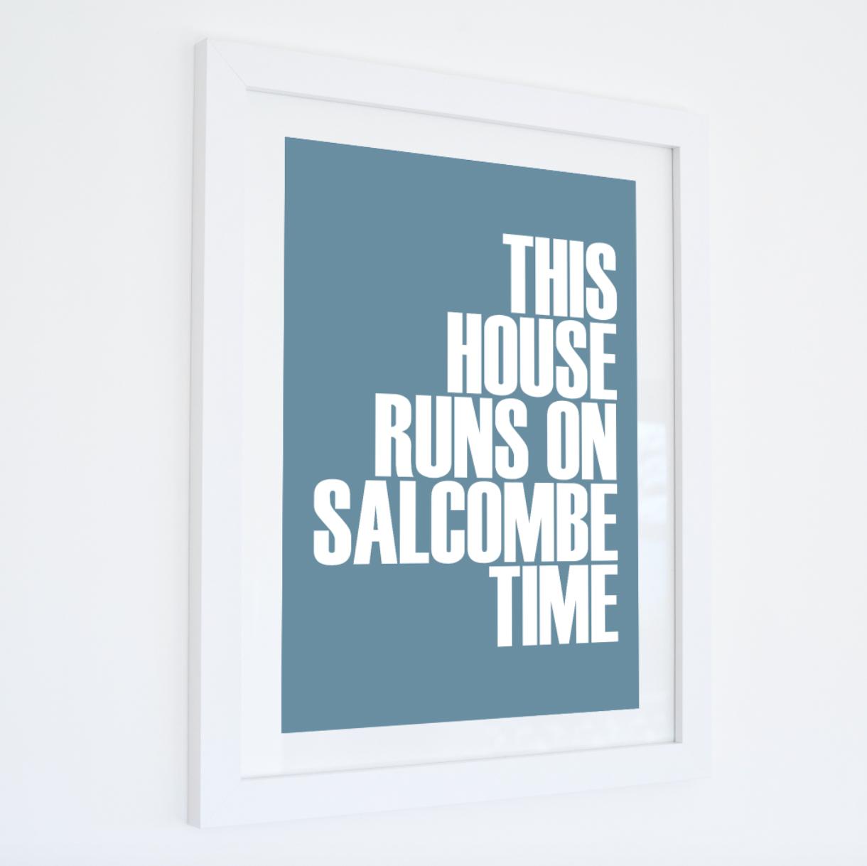 Salcombe Time Typographic Print-SeaKisses