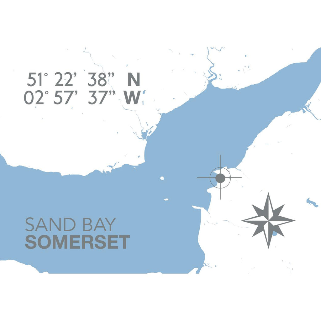 Sand Bay Map Travel Print - Coastal Wall Art /Poster-SeaKisses