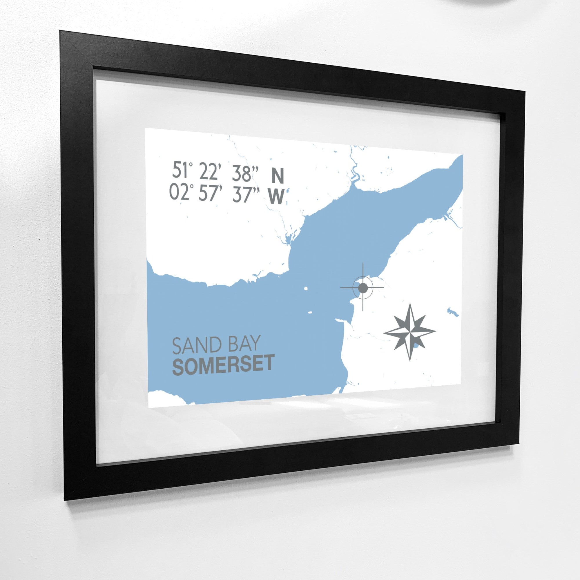 Sand Bay Coastal Map Print-SeaKisses