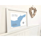 Sand Bay Coastal Map Print-SeaKisses