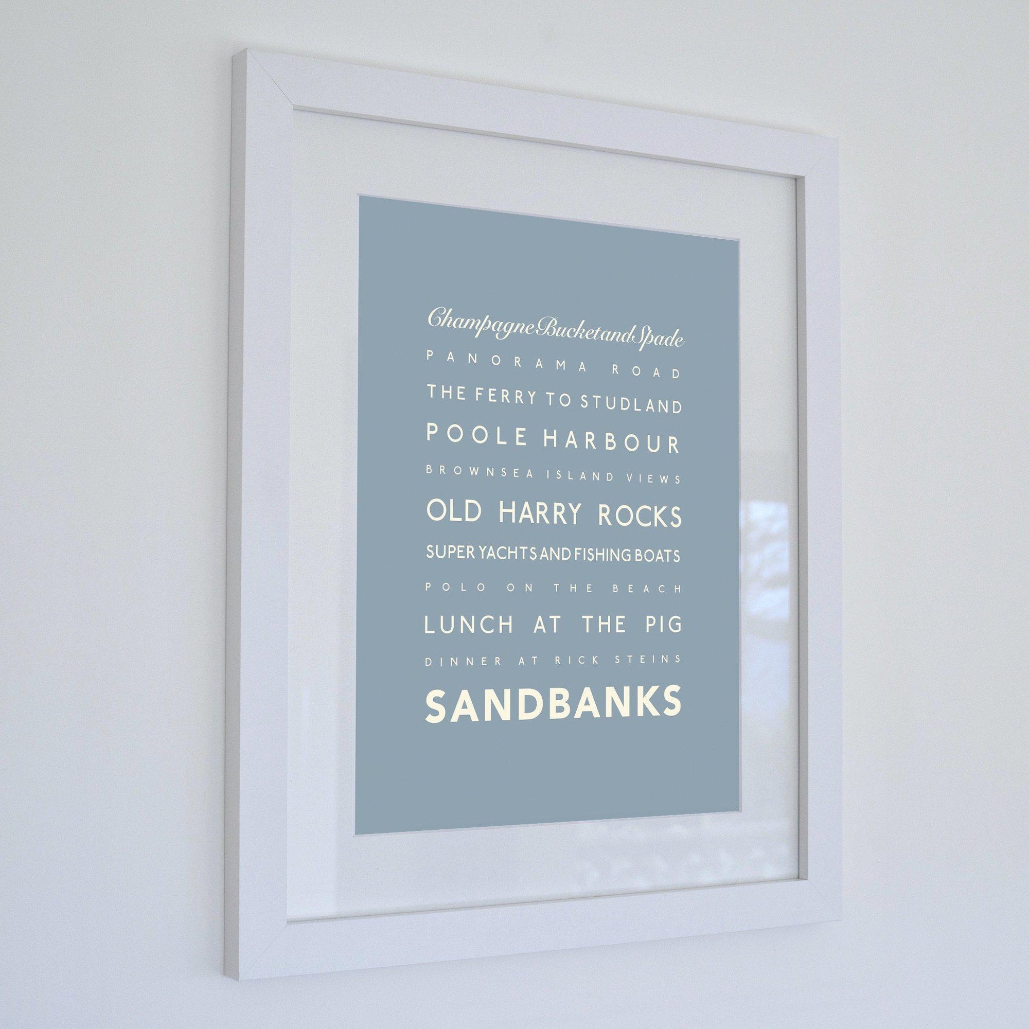 Sandbanks Typographic Print-SeaKisses