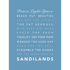 Sandilands Typographic Print-SeaKisses