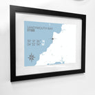 Sandymouth Bay Coastal Map Print-SeaKisses