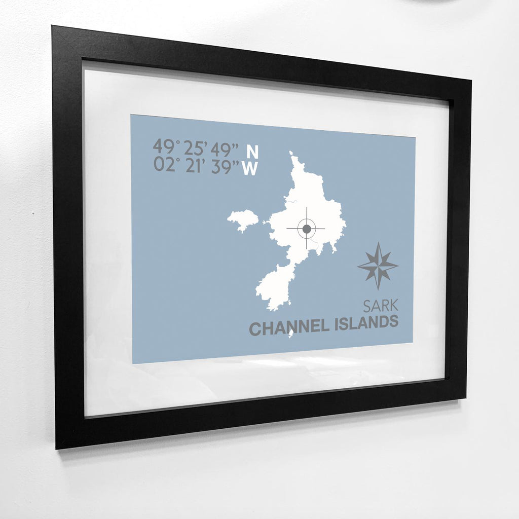 Sark Nautical Map Seaside Print - Coastal Wall Art /Poster-SeaKisses