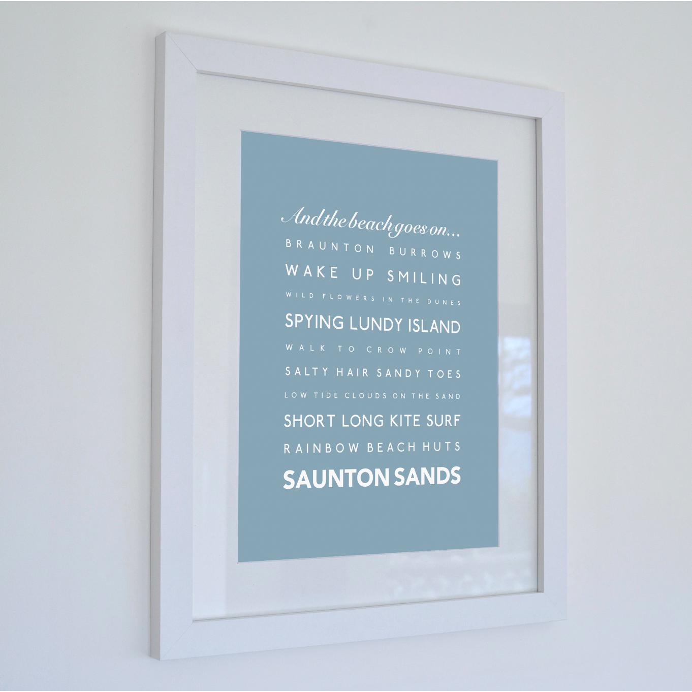 Saunton Sands Typographic Print-SeaKisses