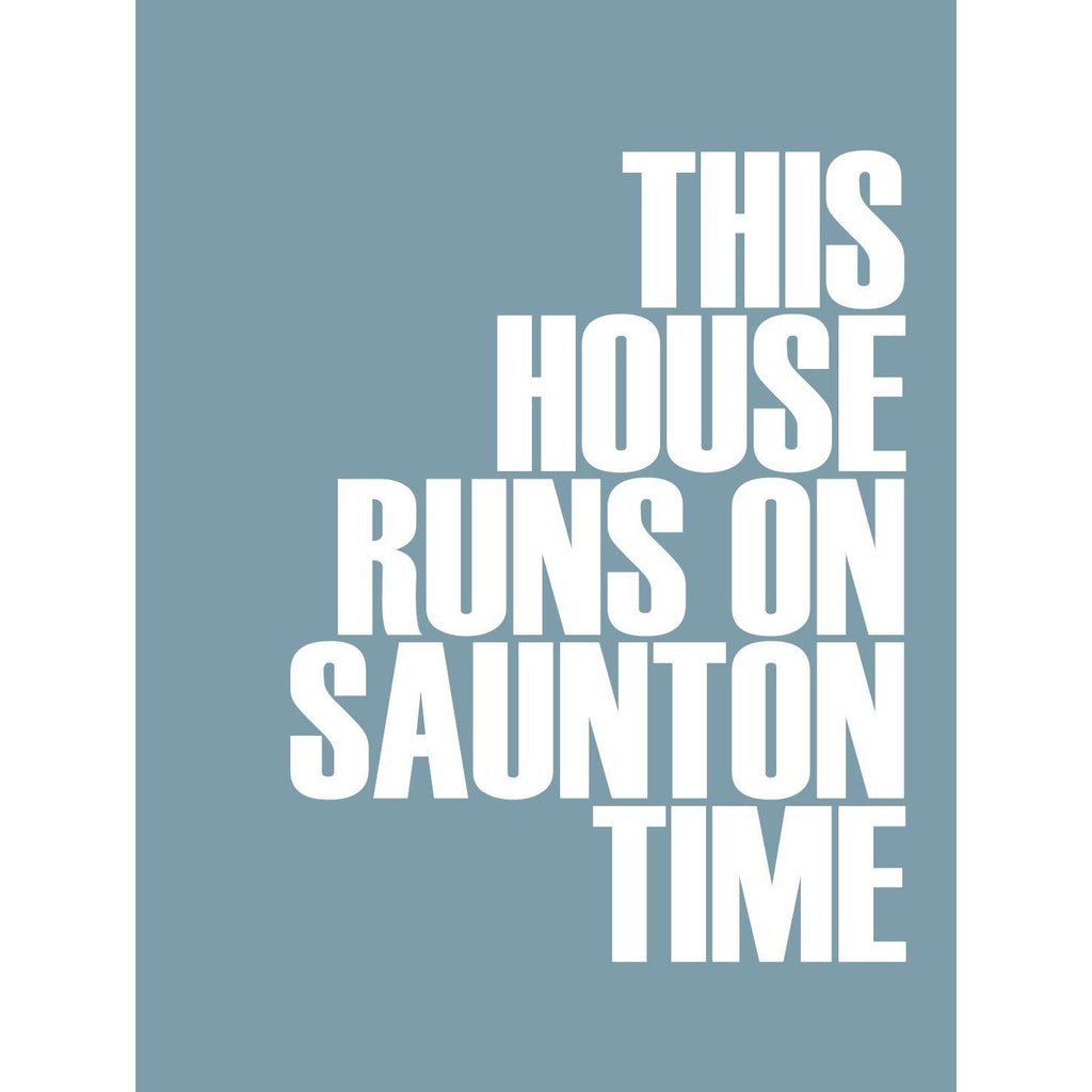 Saunton Time Typographic Print-SeaKisses