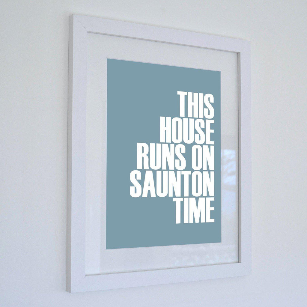 Saunton Time Typographic Print-SeaKisses