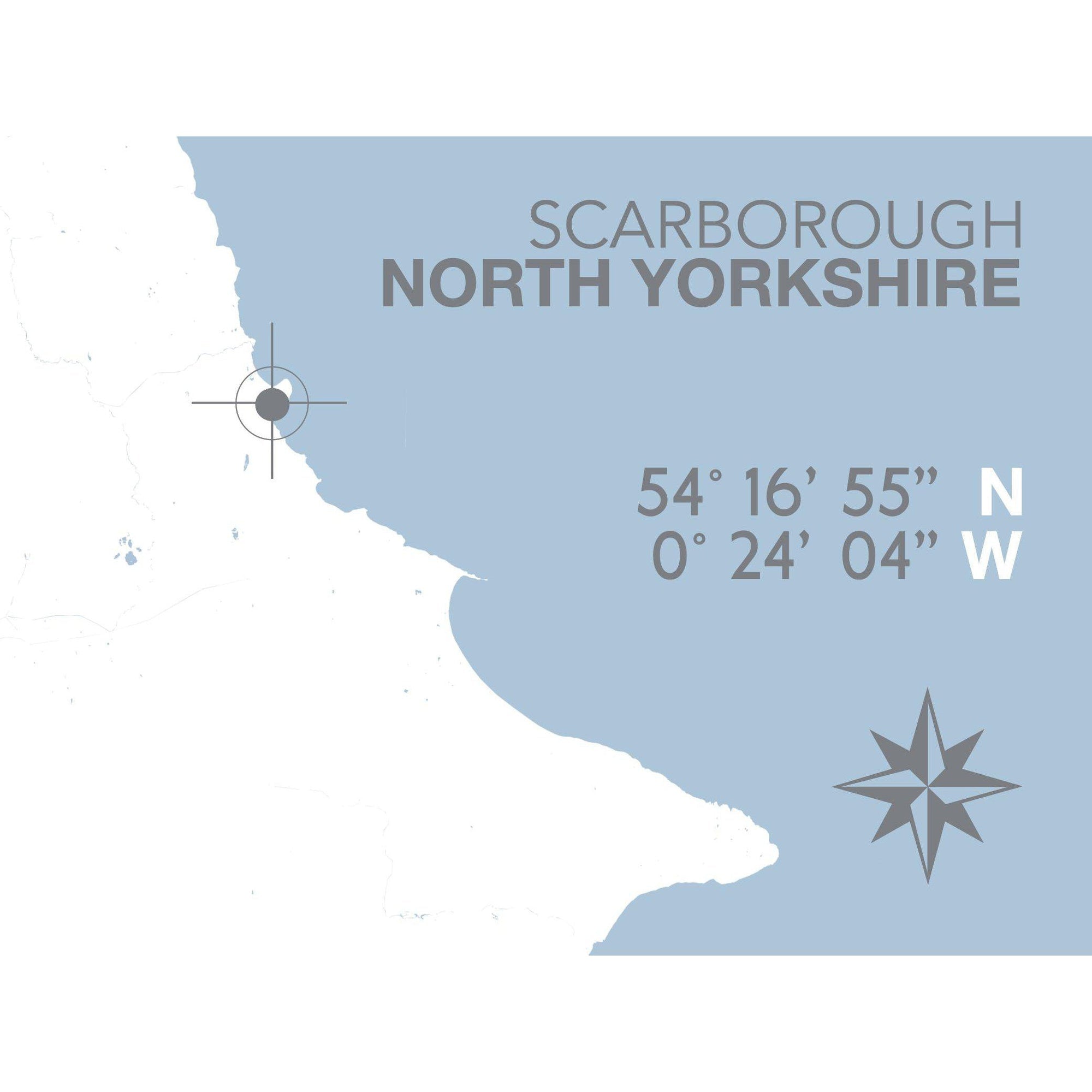 Scarborough Coastal Map Print-SeaKisses