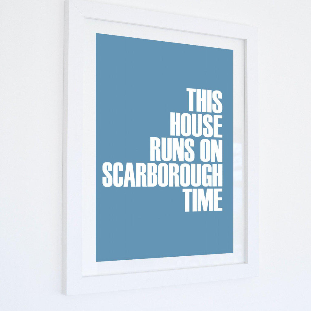 Scarborough Time Typographic Seaside Print - Coastal Wall Art /Poster-SeaKisses