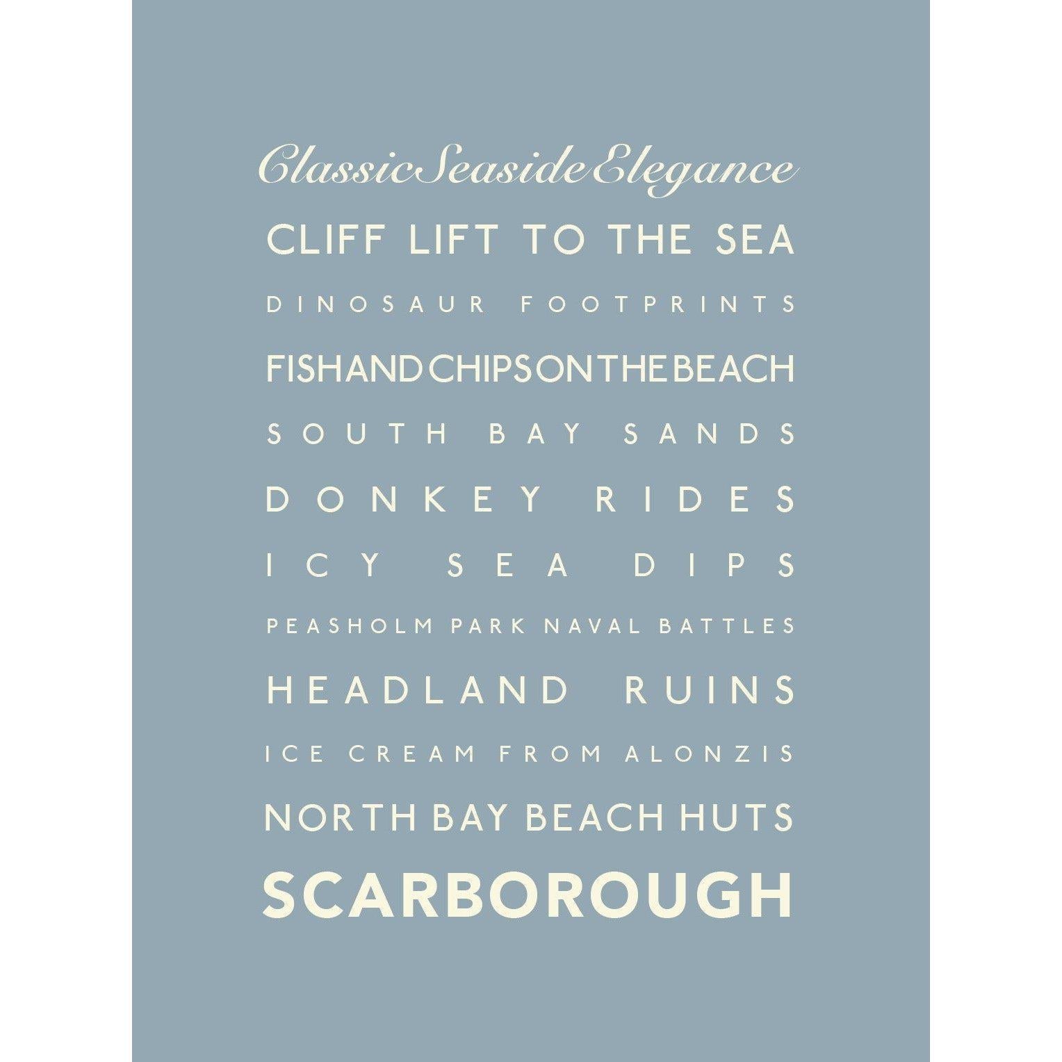 Scarborough Typographic Print-SeaKisses