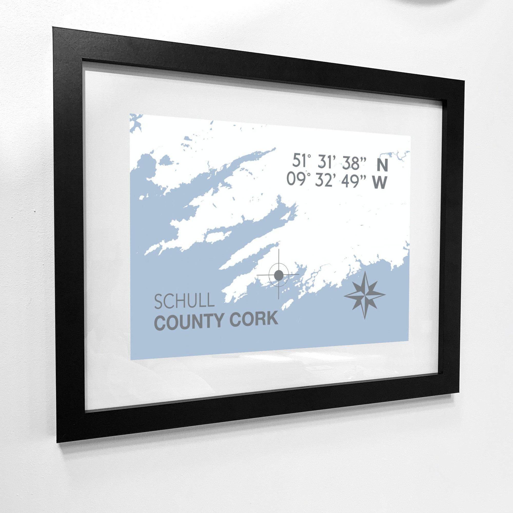 Schull Coastal Map Print-SeaKisses