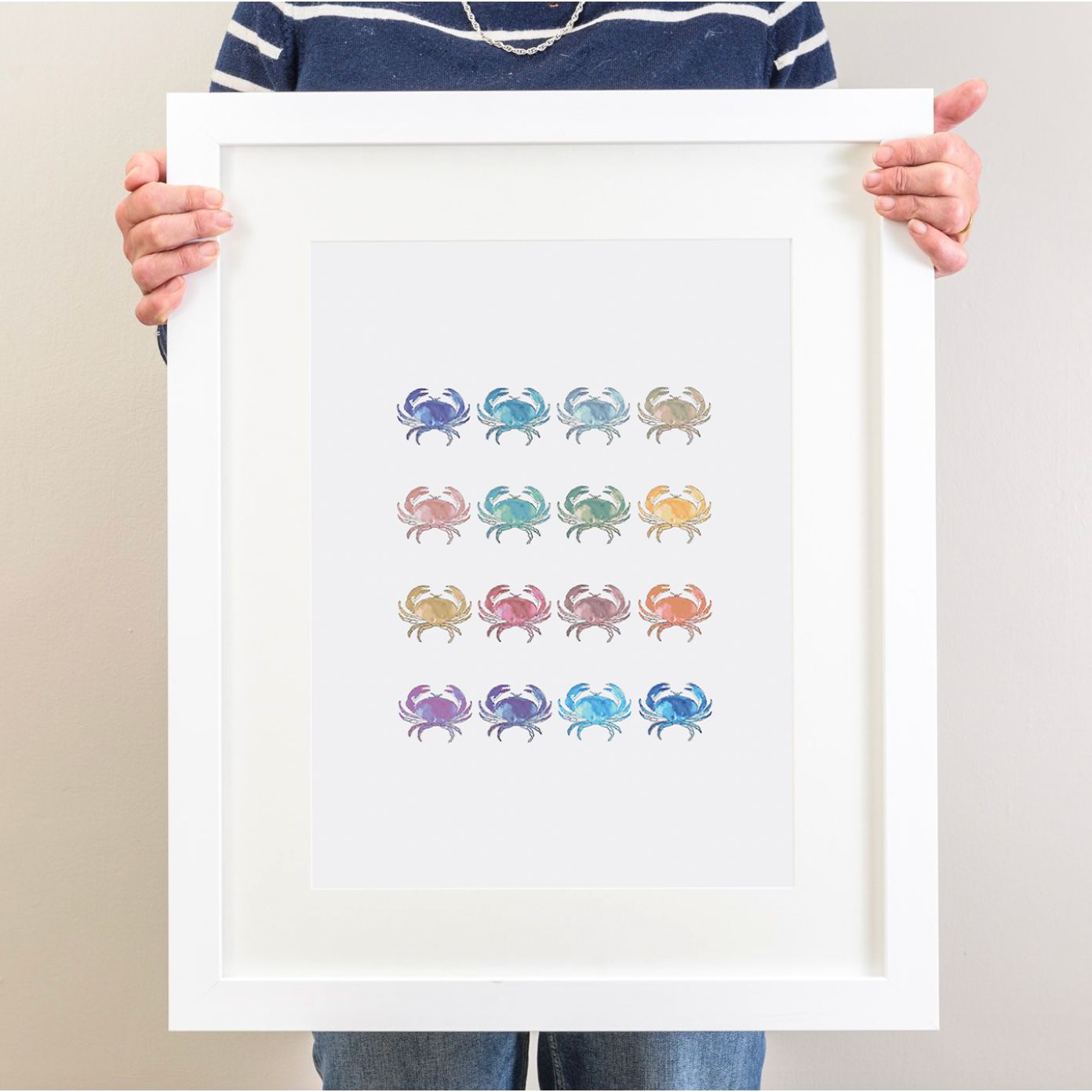 Chromatic Crab Collection - Watercolour Print-SeaKisses