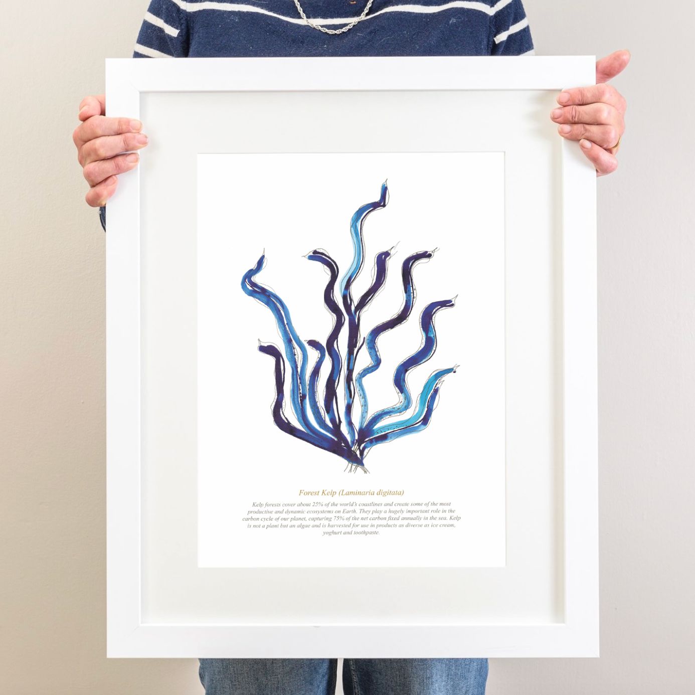 Forest Kelp Seaweed, Coastal Watercolour Print-SeaKisses