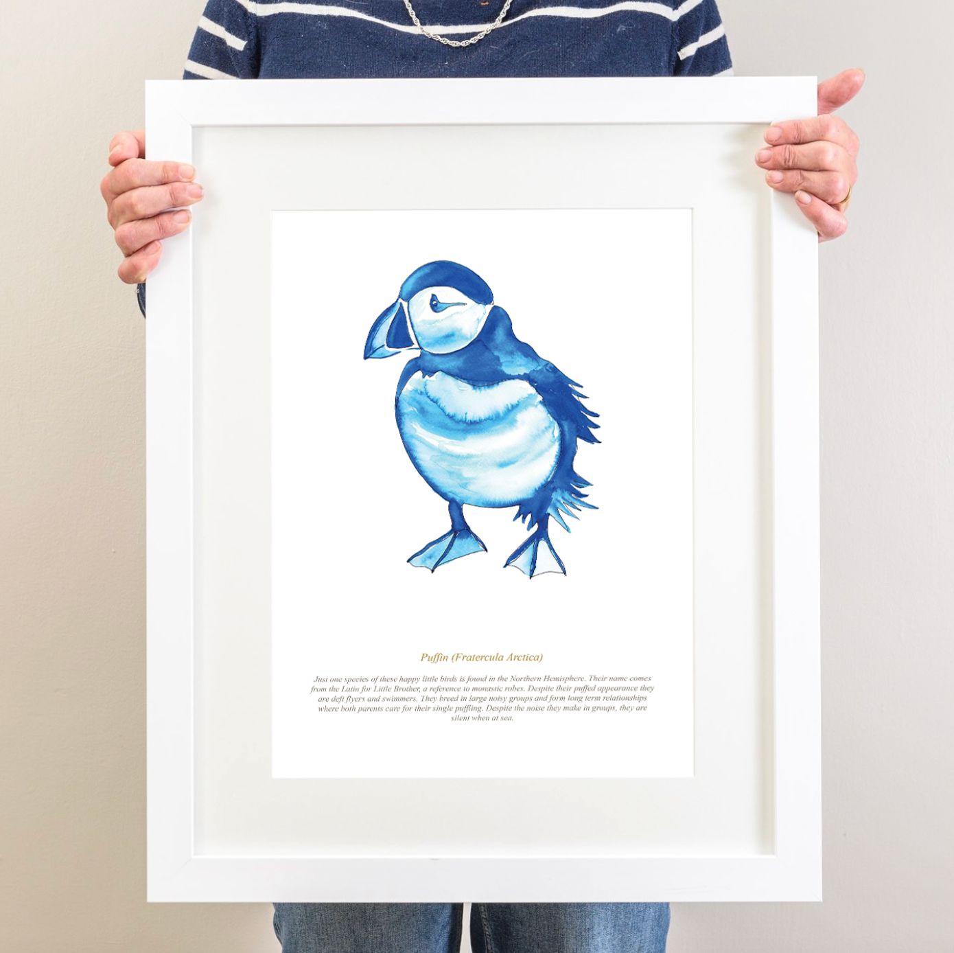 Puffin Watercolour Print-SeaKisses