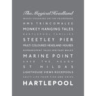 Hartlepool Typographic Print-SeaKisses