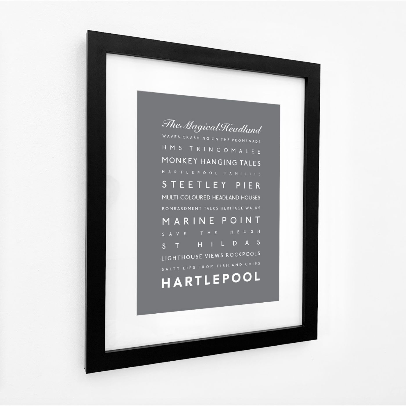 Hartlepool Typographic Print-SeaKisses