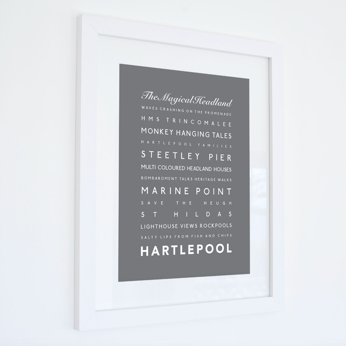 Hartlepool Typographic Print-SeaKisses