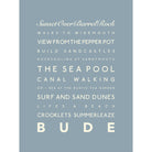 Bude Typographic Print-SeaKisses