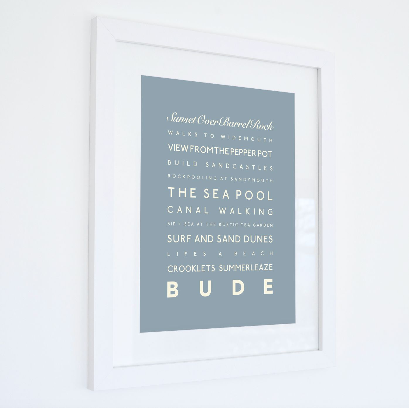 Bude Typographic Print-SeaKisses