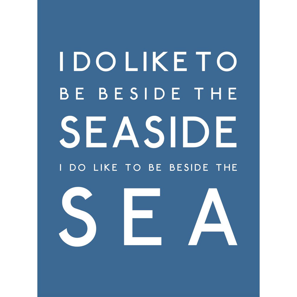 Beside the Sea Typographic Print-SeaKisses