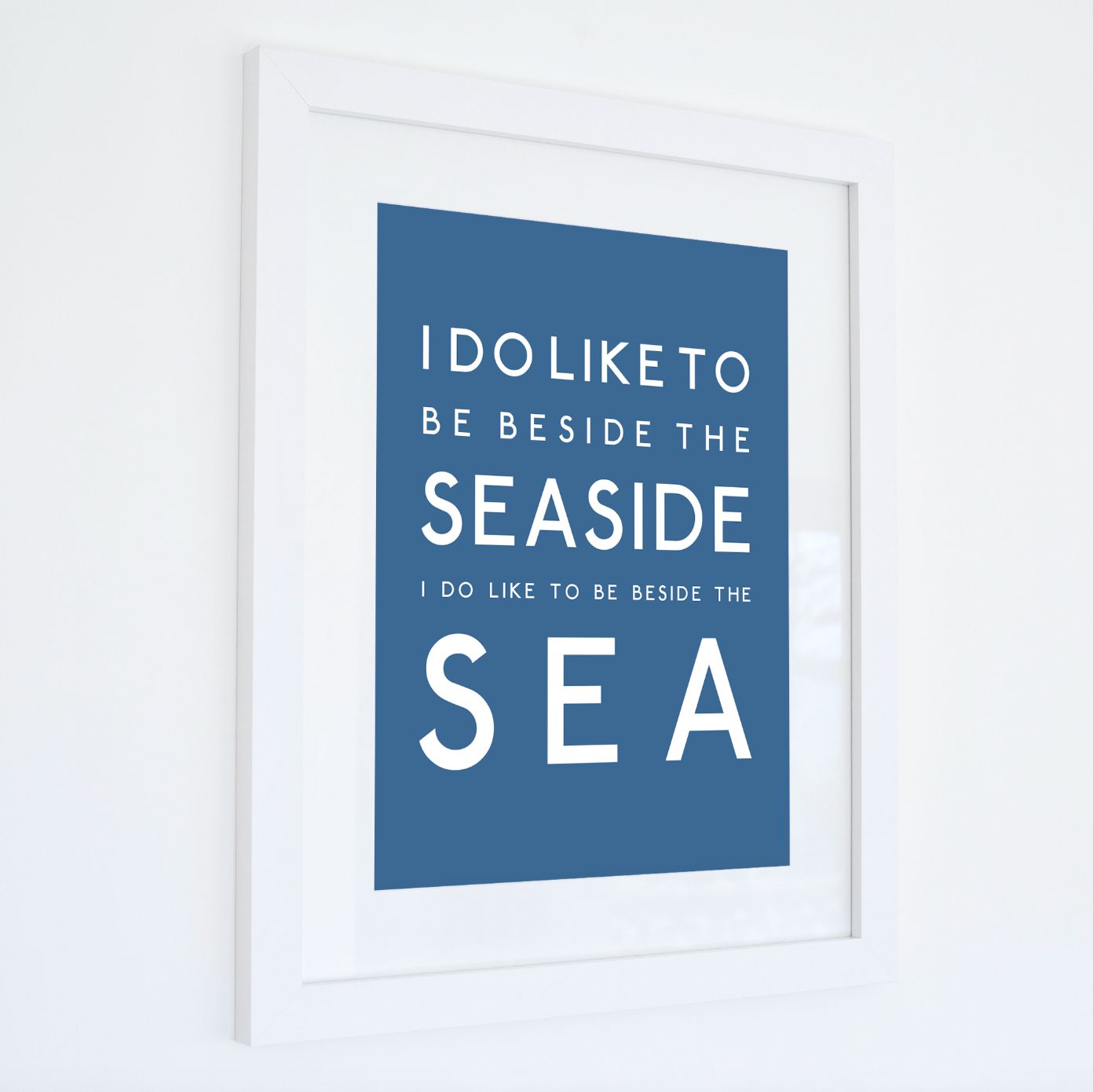 Beside the Sea Typographic Print-SeaKisses