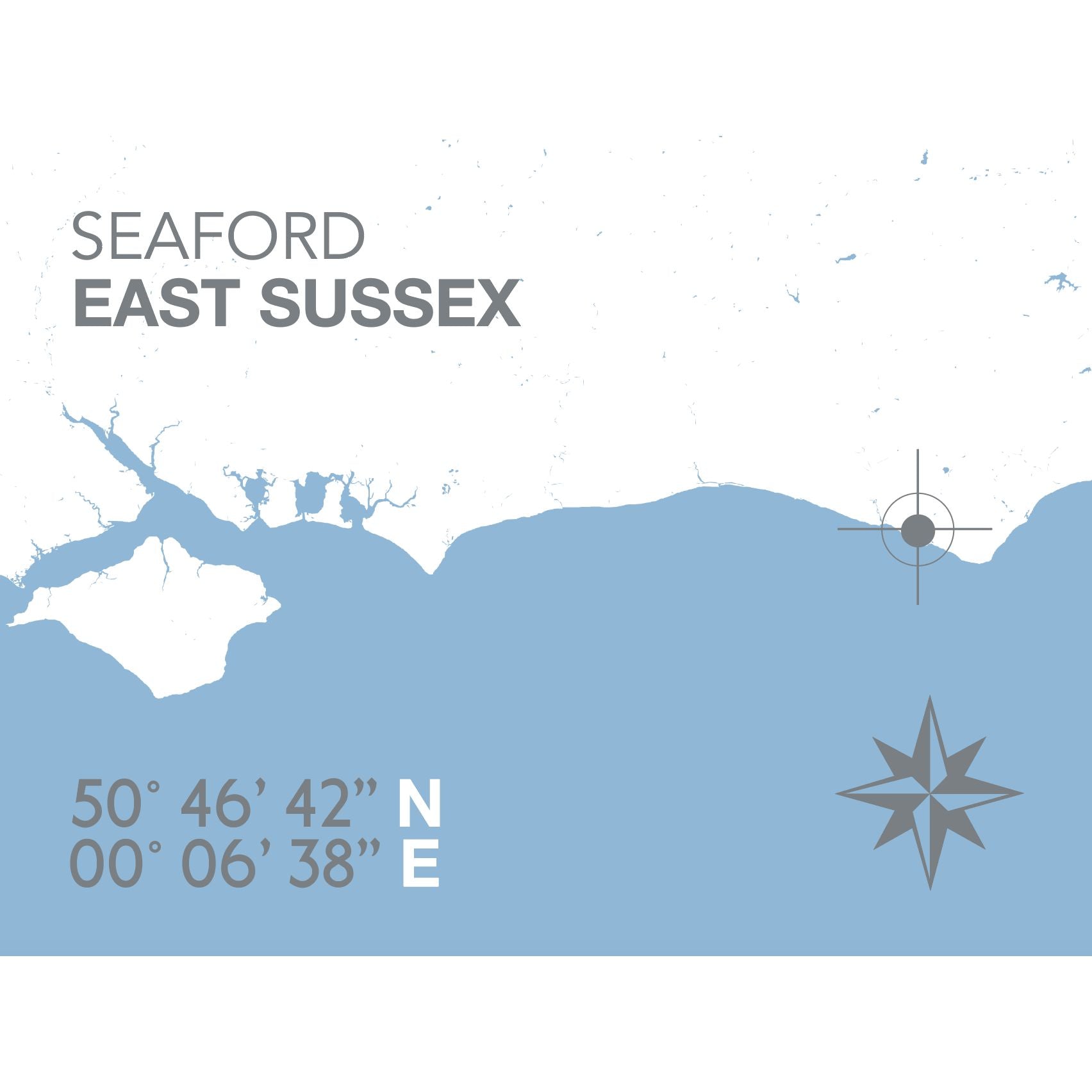 Seaford Coastal Map Print-SeaKisses