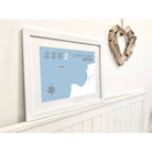 Lundy Island Coastal Map Print-SeaKisses