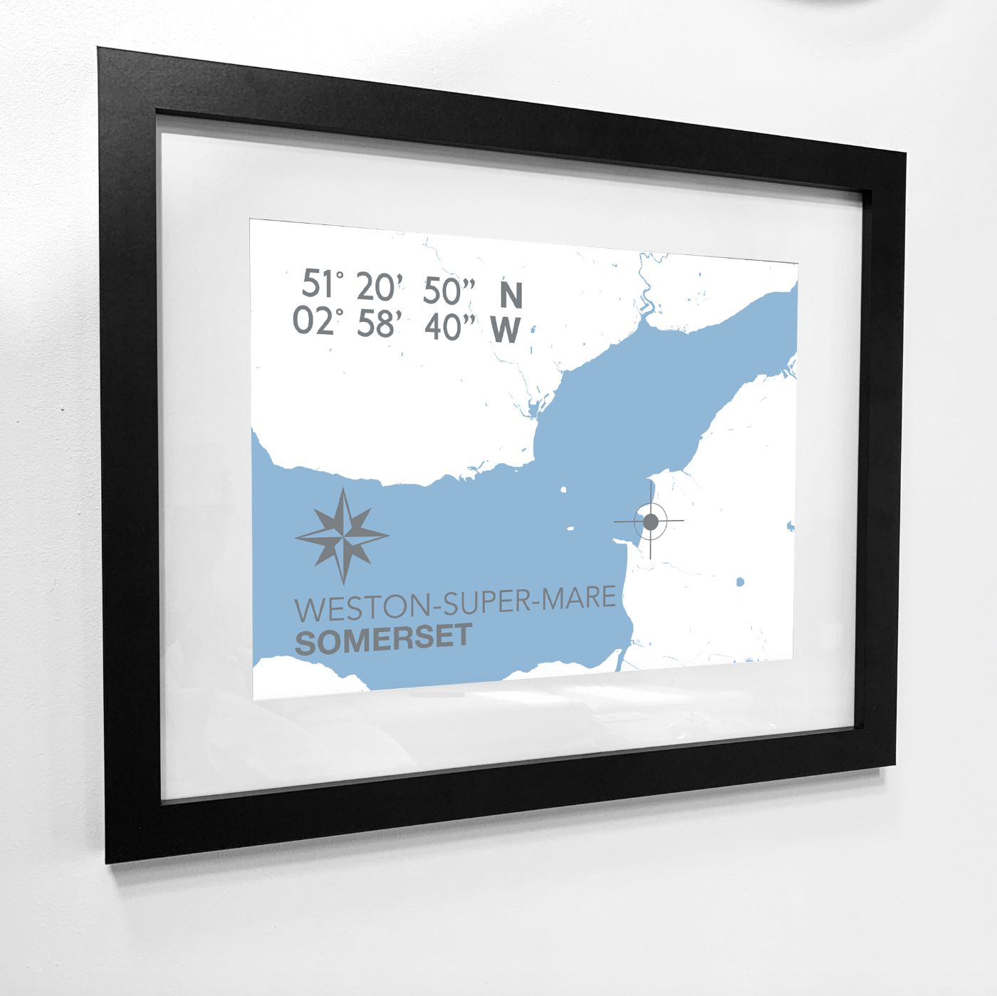 Weston-super-Mare Coastal Map Print-SeaKisses