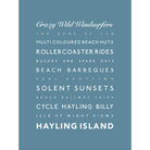 Hayling Island Typographic Print-SeaKisses