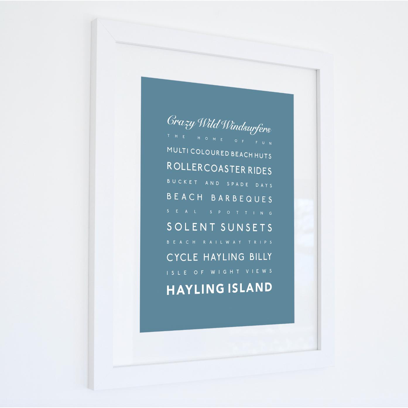 Hayling Island Typographic Print-SeaKisses