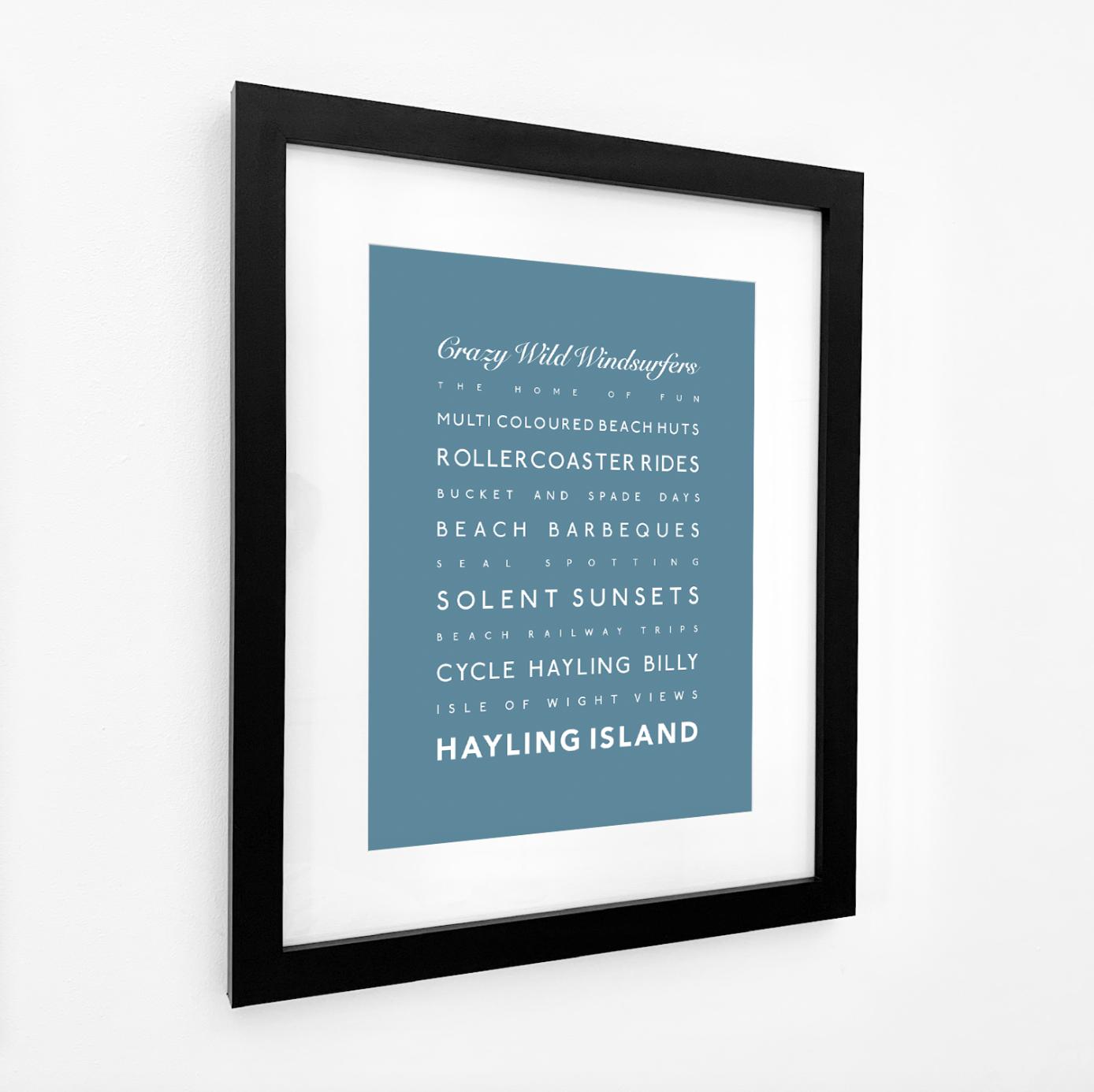 Hayling Island Typographic Print-SeaKisses