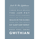 Gwithian Typographic Print-SeaKisses