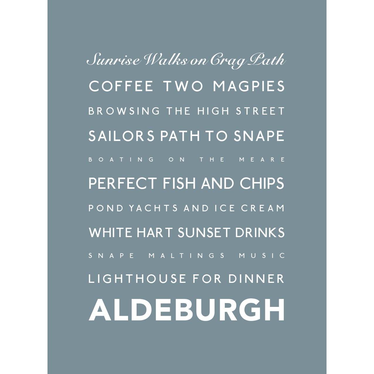 Aldeburgh Typographic Print-SeaKisses