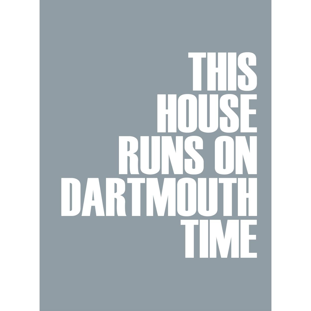 Dartmouth Time Typographic Print-SeaKisses