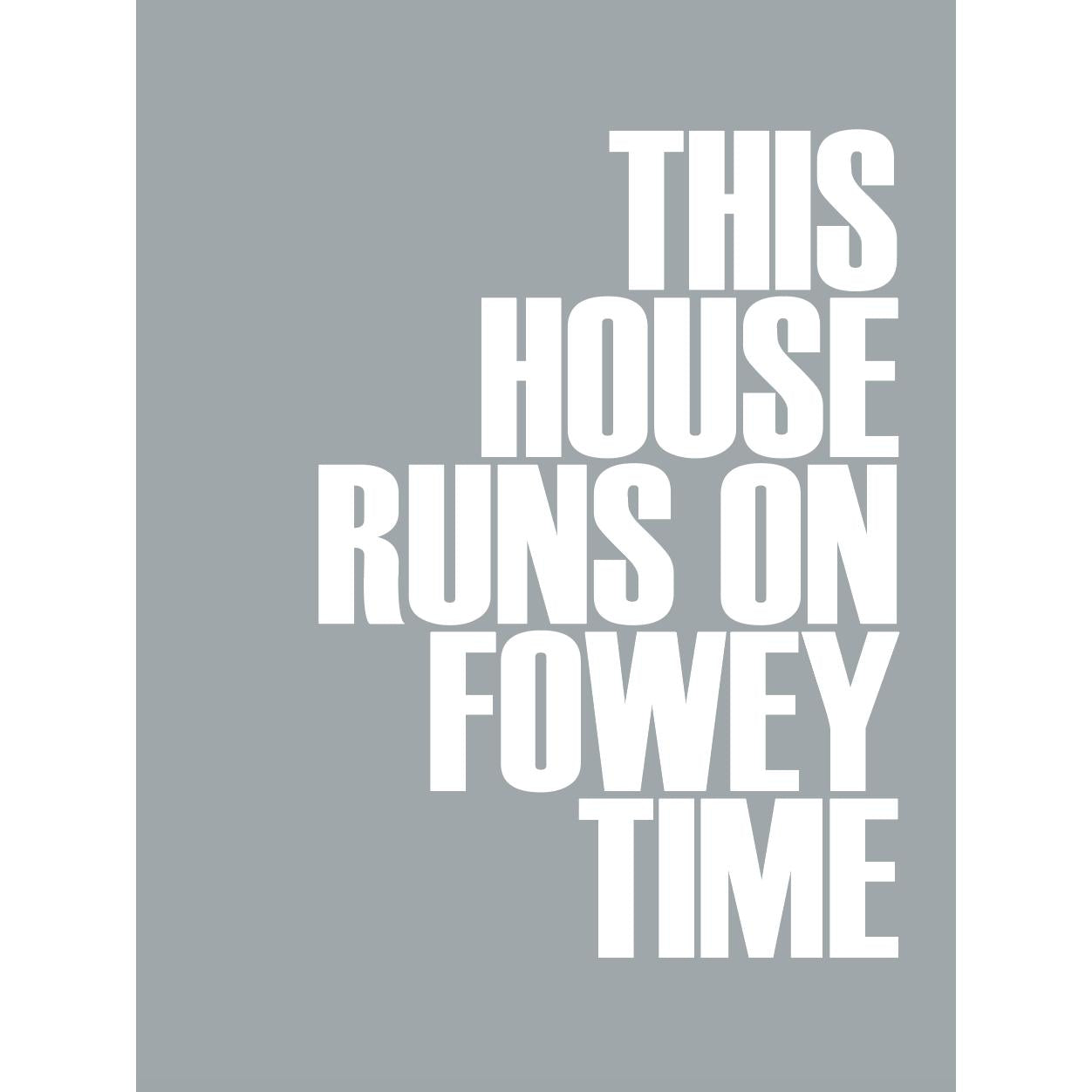 Fowey Time Typographic Print-SeaKisses