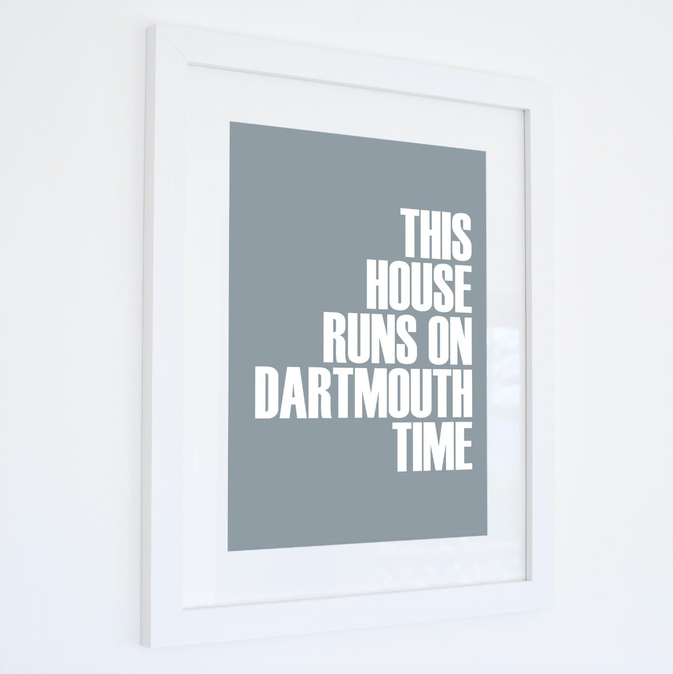 Dartmouth Time Typographic Print-SeaKisses