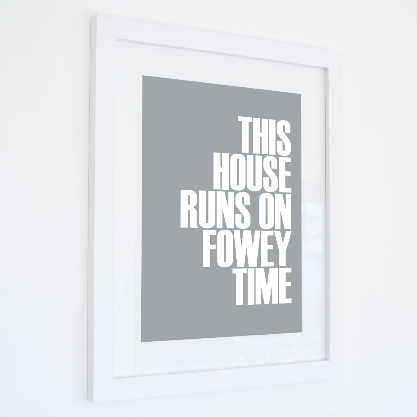 Fowey Time Typographic Print-SeaKisses
