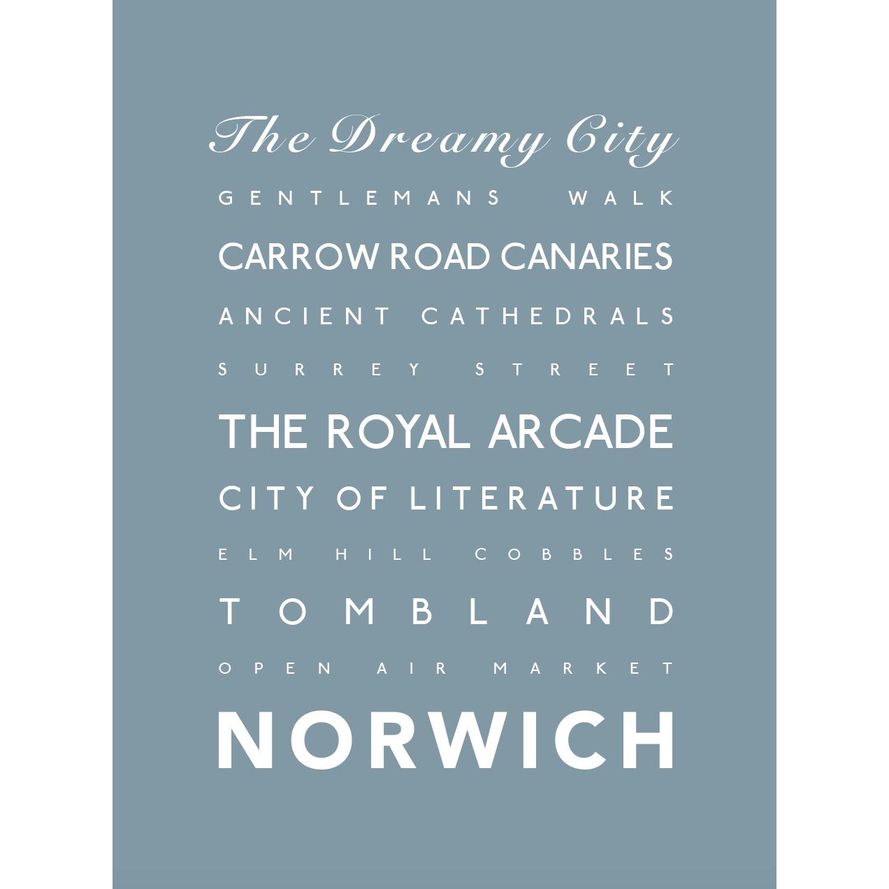 Norwich Typographic Print-SeaKisses